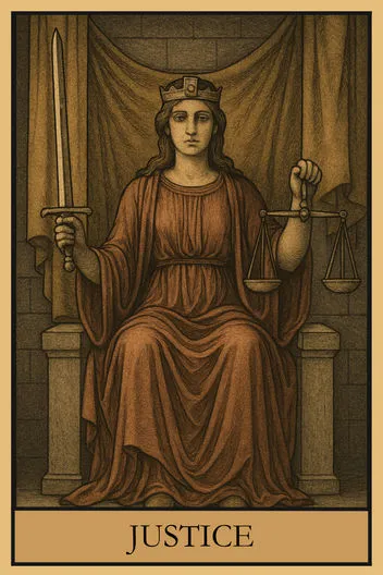 Карта Таро Справедливость