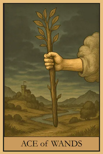 Карта Таро Туз Жезлов