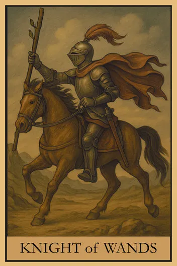 Карта Таро Рыцарь Жезлов