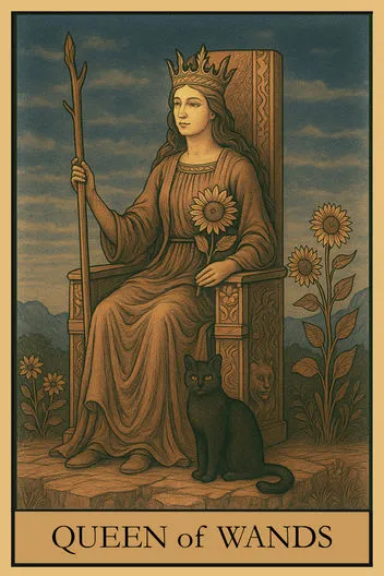 Карта Таро Королева Жезлов