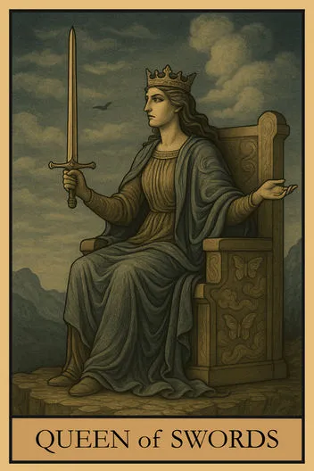 Карта Таро Королева Мечей