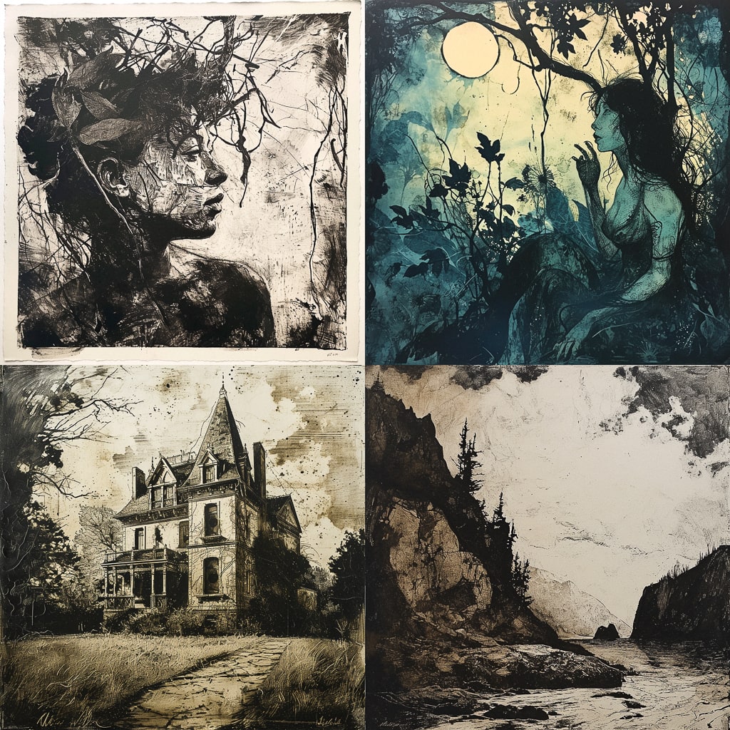 Стиль - Aquatint print