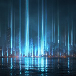 Промпт (промт) для: Ночной неоновый город