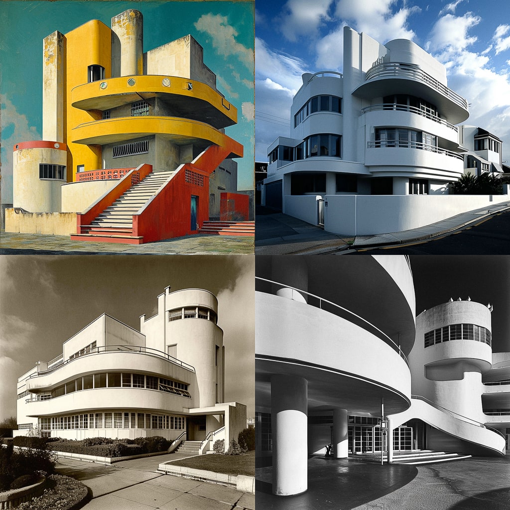 Стиль - Art Moderne architecture