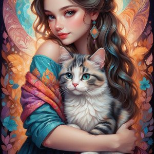 Нежные объятия в психоделике