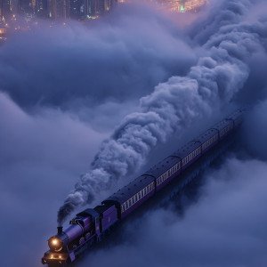 Хогвартс-экспресс в облаках