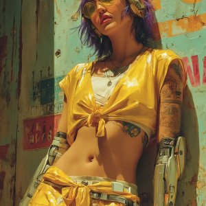 Урбан-киберпанк героиня