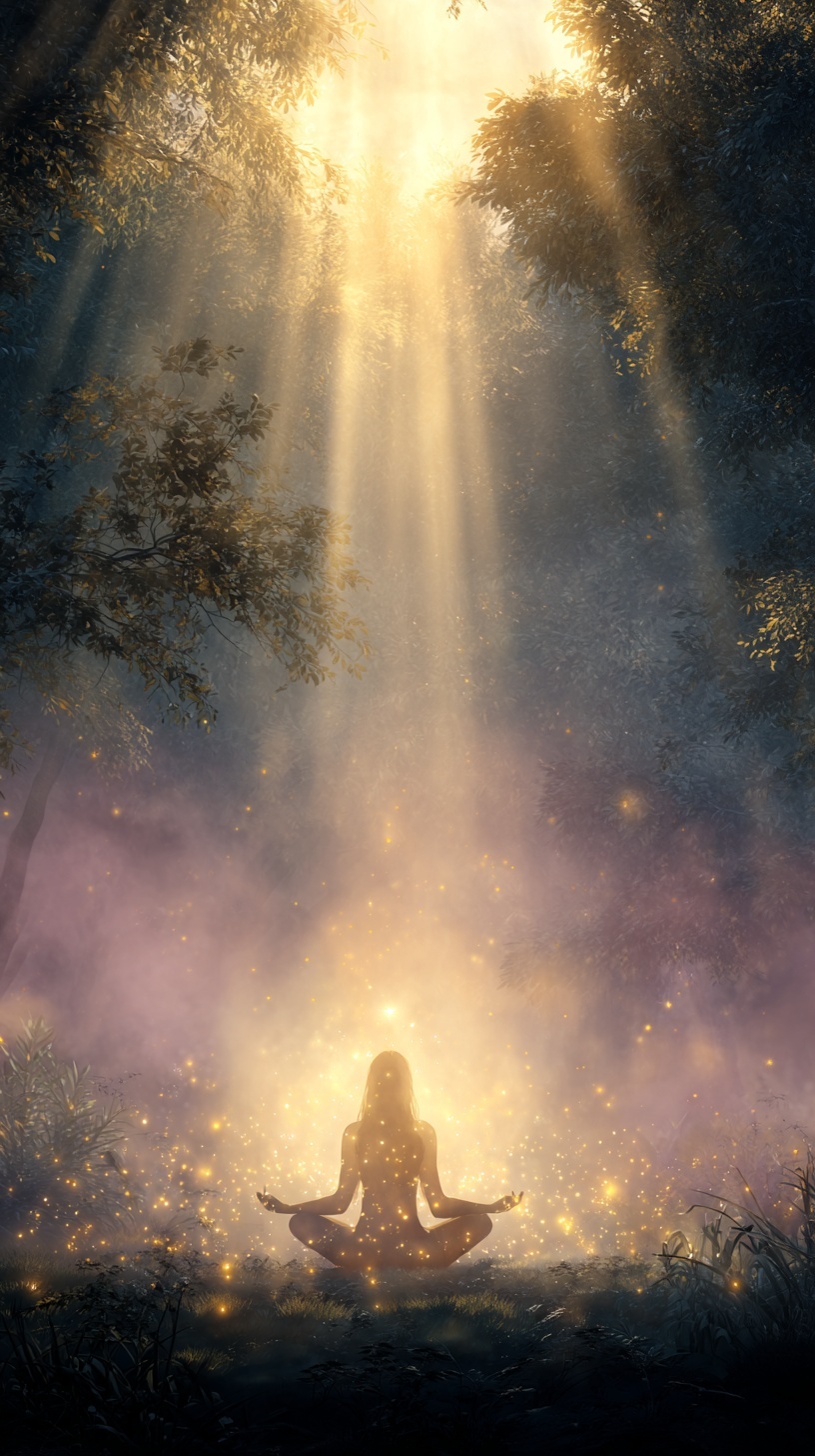 Пример генерации изображения в нейросети - Midjourney | Лесная медитация