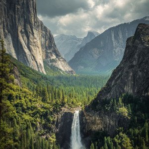 Сияние горного водопада