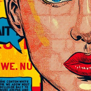 Поп-арт иллюстрация женщины