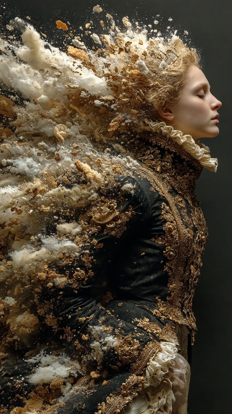 Промпт (промт) для нейросети - Midjourney | Абстрактный Вихрь Барокко