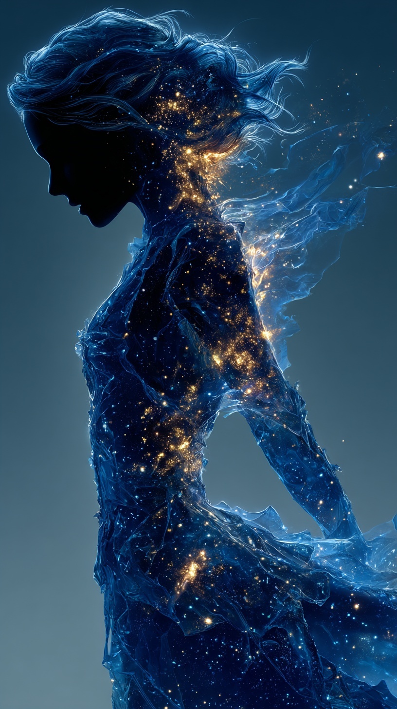 Промпт (промт) для нейросети - Midjourney | Силуэт Мироздания