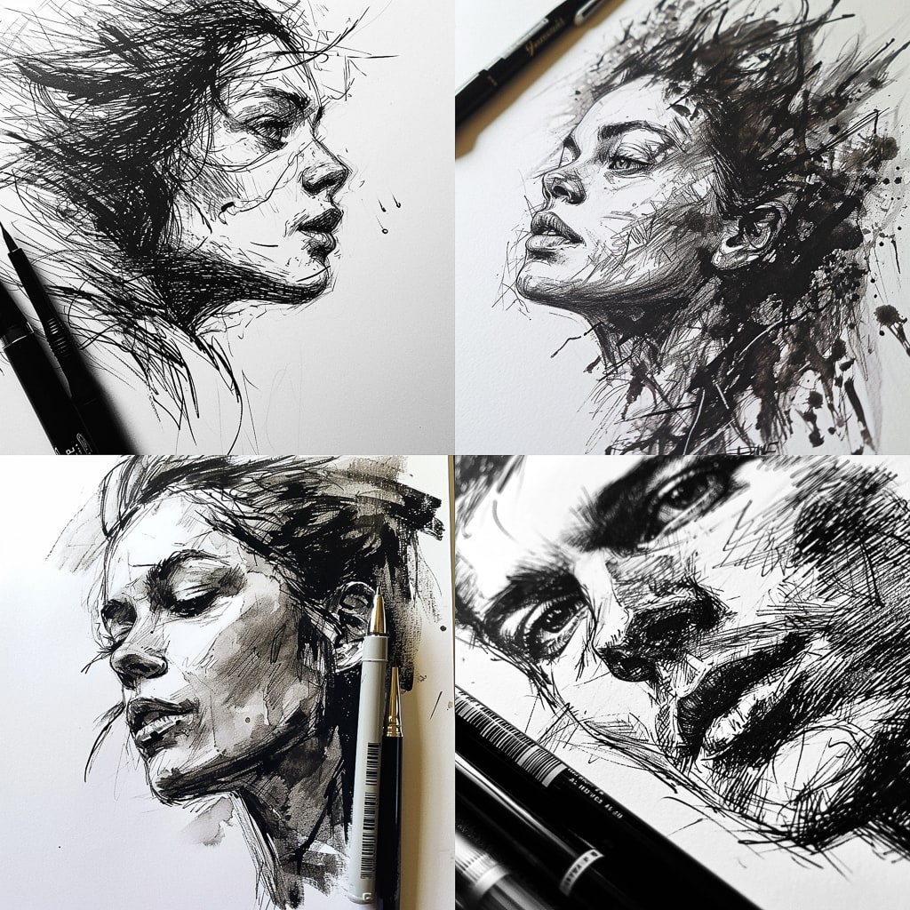 Стиль - Brush pen drawing