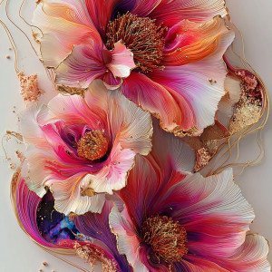 Три изящных цветка