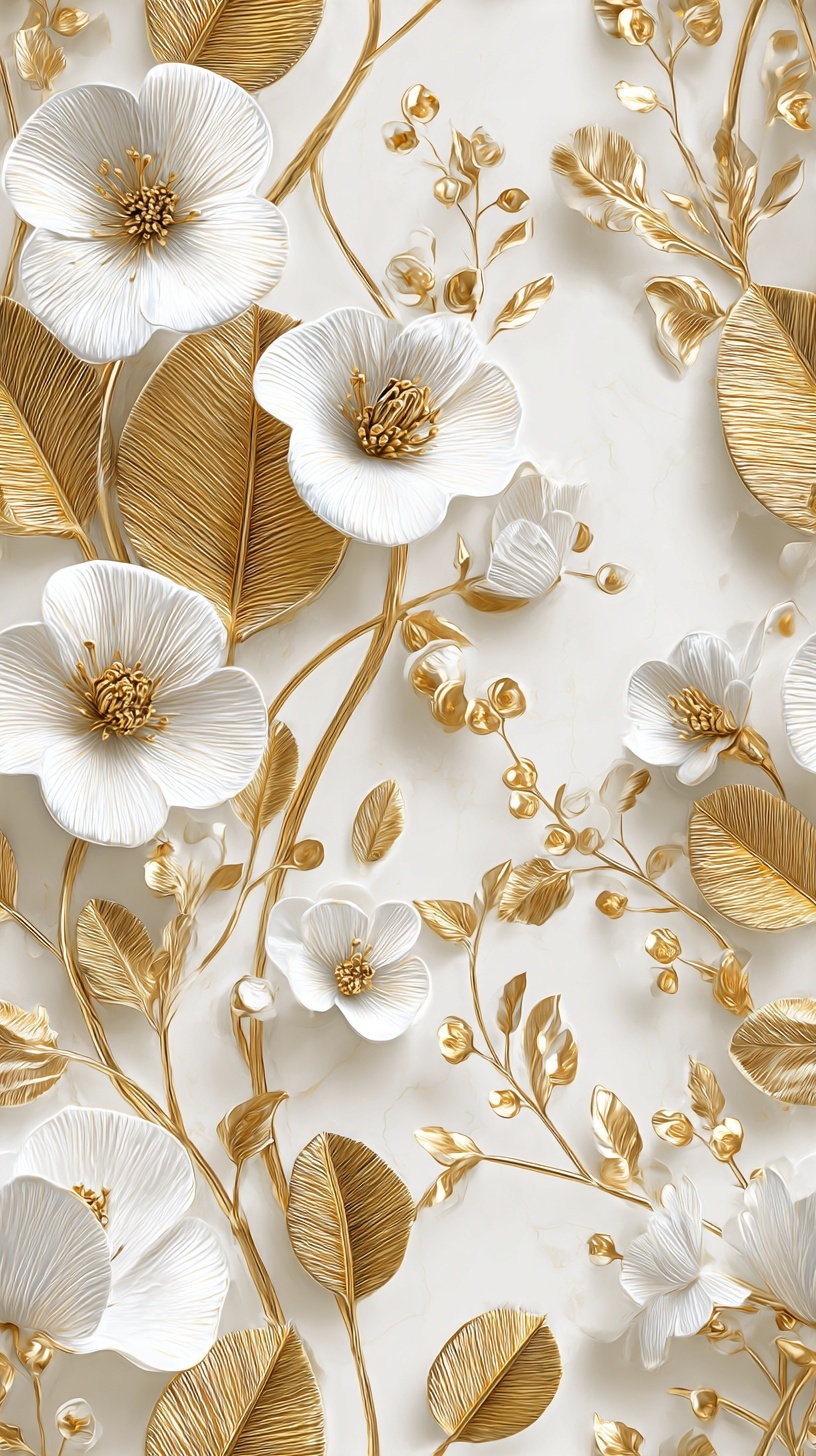 Промпт (промт) для нейросети - Midjourney | Танец белого и золотого