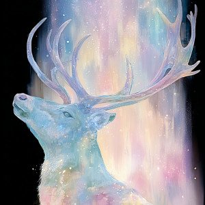 Силуэт северного оленя