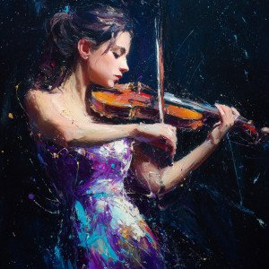 Молодая скрипачка