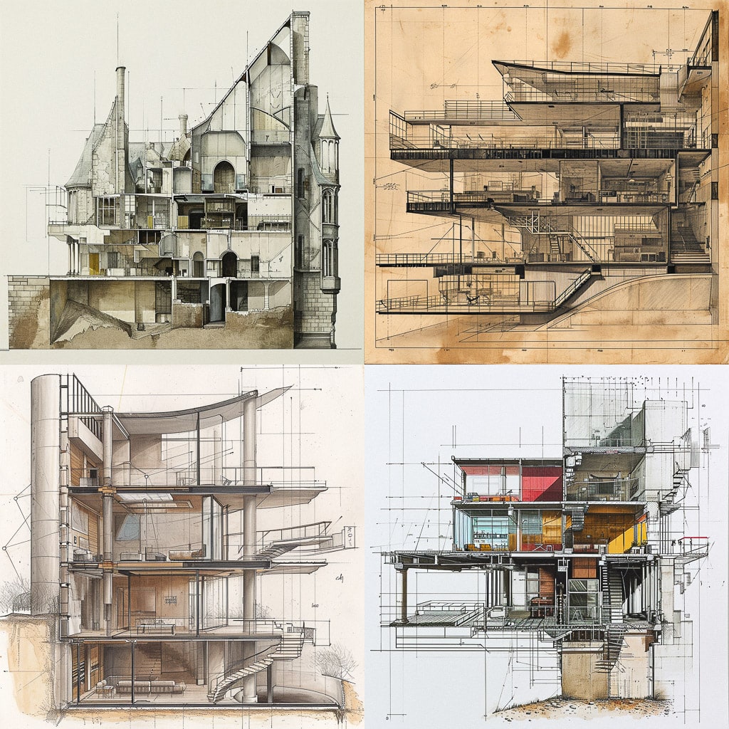 Стиль - Cross-section plan