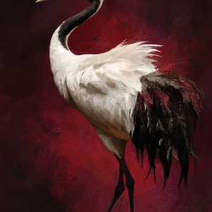 Журавль в стиле джапанди