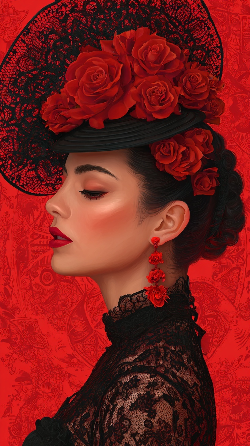 Промпт (промт) для нейросети - Midjourney | Королева алых роз