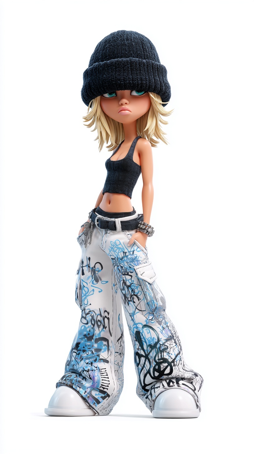 Промпт (промт) для нейросети - Midjourney | Уличная бунтарка