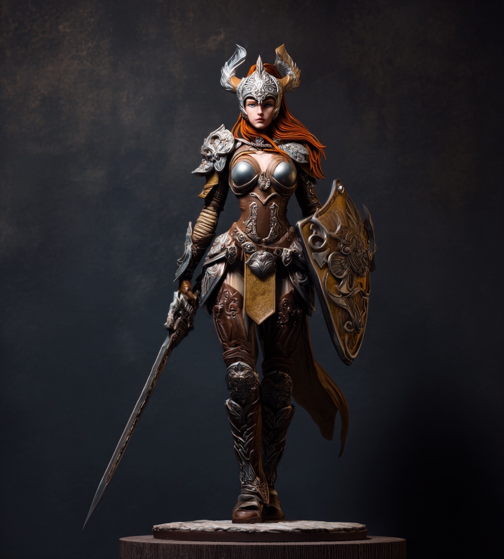 Промпт (промт) для нейросети - Midjourney | Воительница из пластика