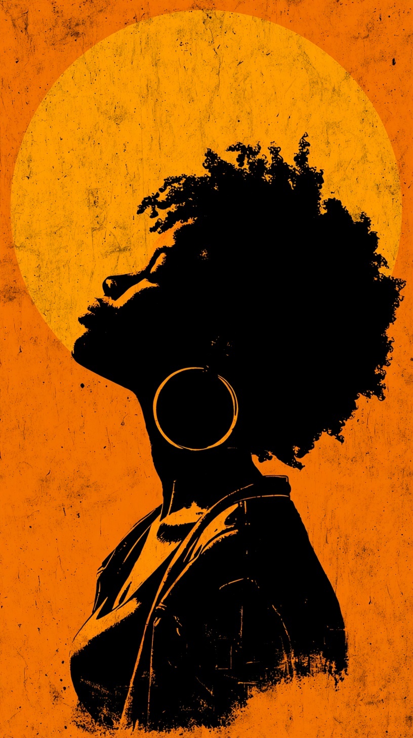 Промпт (промт) для нейросети - Midjourney | Ретро-силуэт