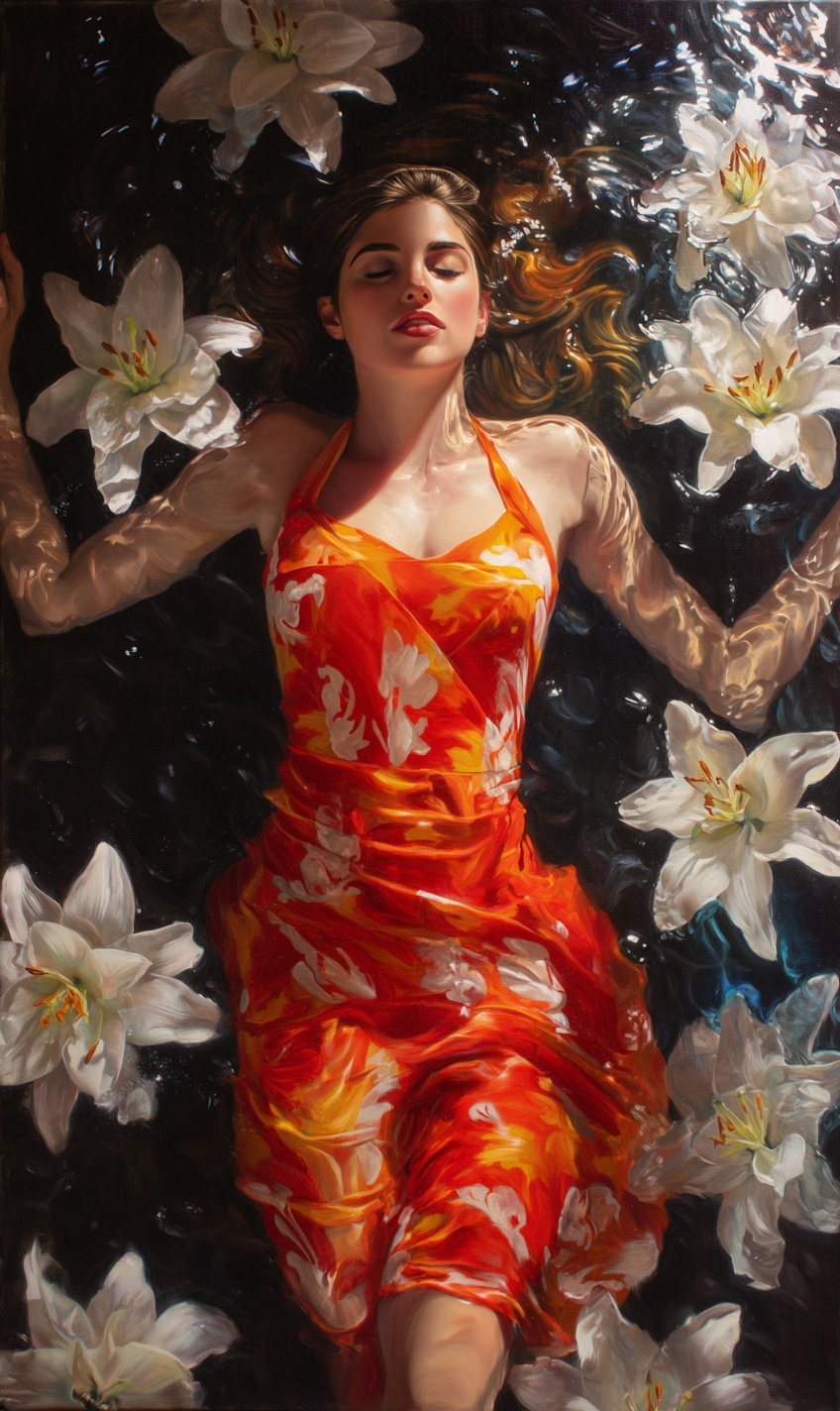 Промпт (промт) для нейросети - Midjourney | Водная феерия