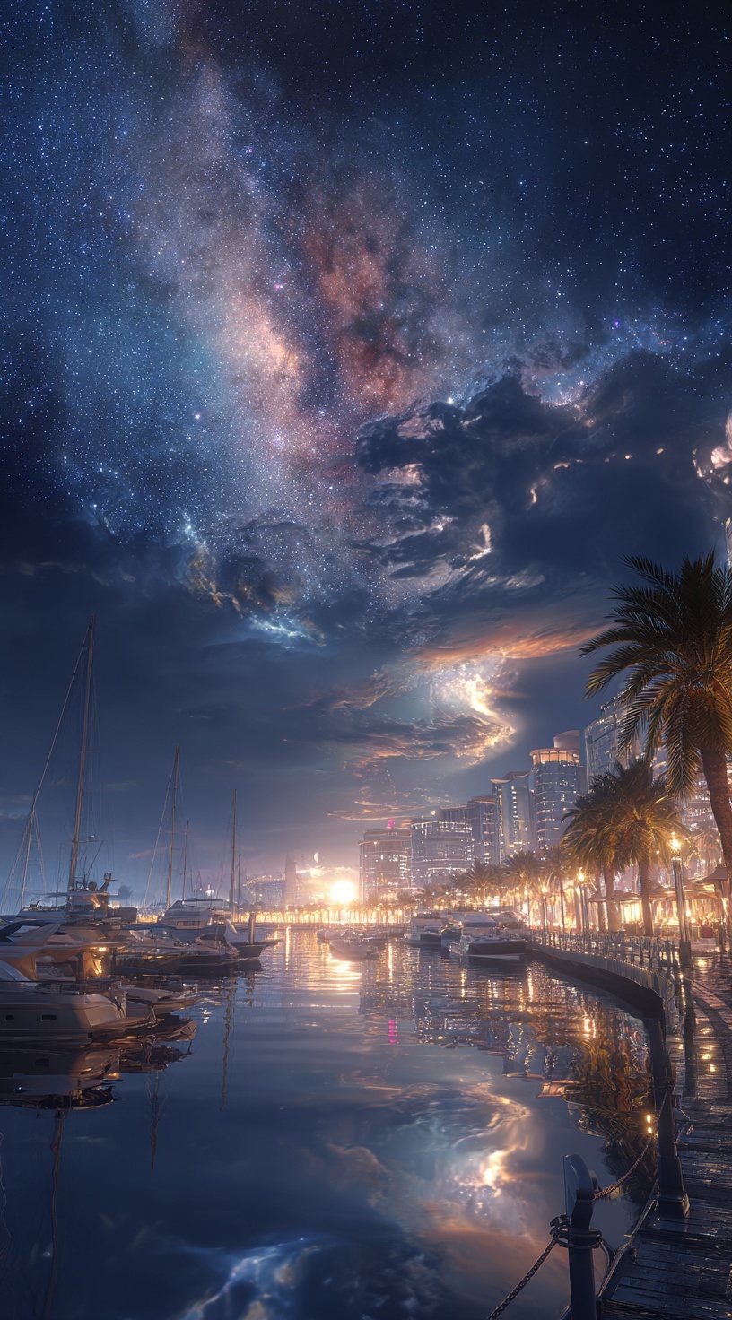 Промпт (промт) для нейросети - Midjourney | Звёздная гавань