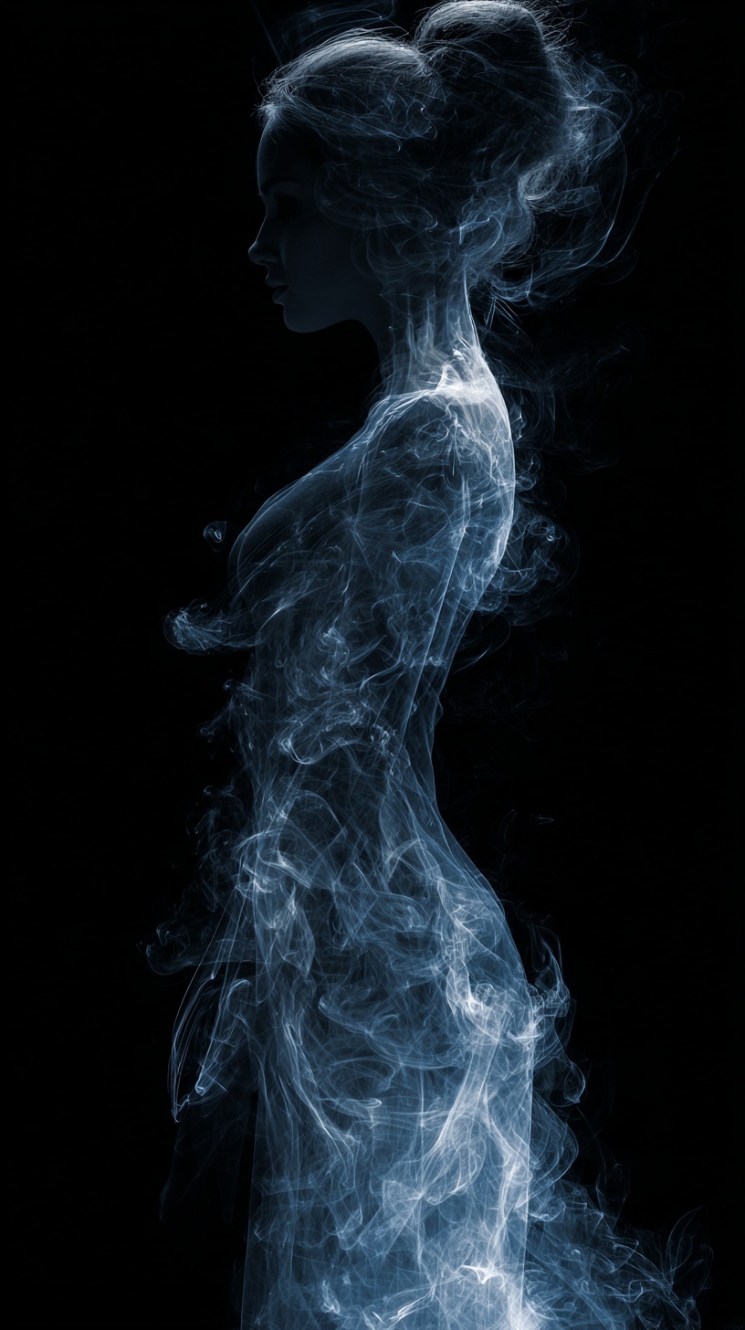 Промпт (промт) для нейросети - Midjourney | Голограмма в темноте