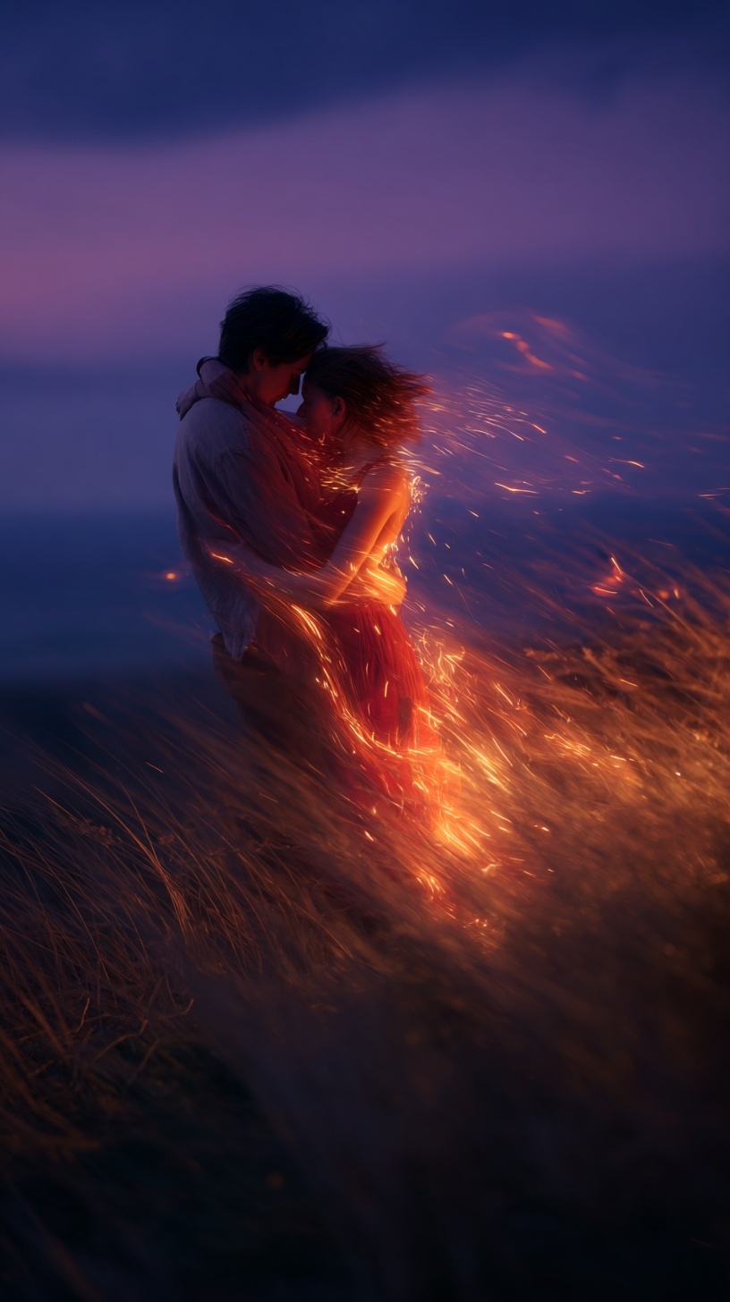 Промпт (промт) для нейросети - Midjourney | Стихия любви