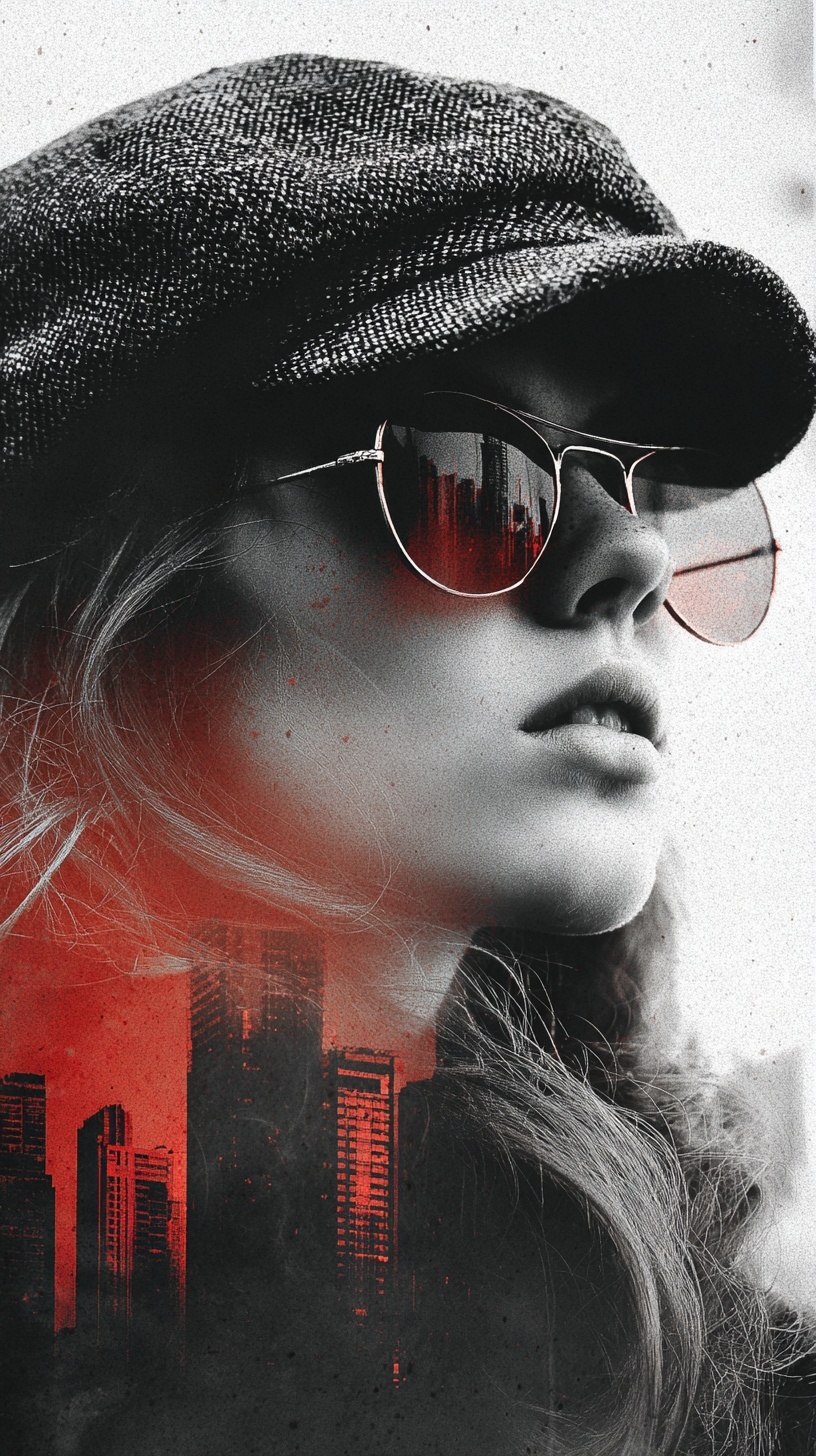 Промпт (промт) для нейросети - Midjourney | Отражение города в глазах