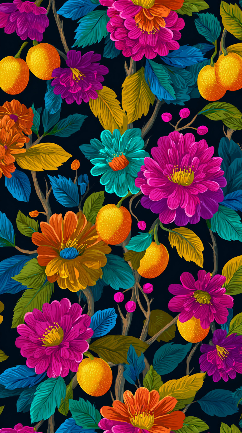 Промпт (промт) для нейросети - Midjourney | Цветочный фольклор