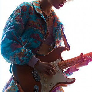 Блондинка-рокерша