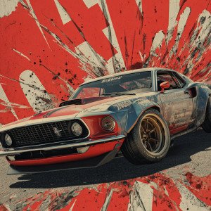 Постер Ford Mustang Fastback