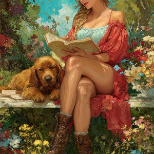 Чтение в парке