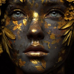 Лицо в золоте