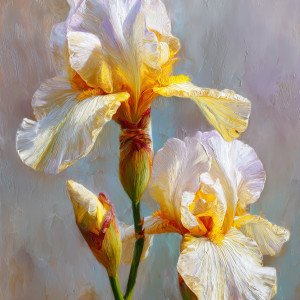 Белые ирисы 