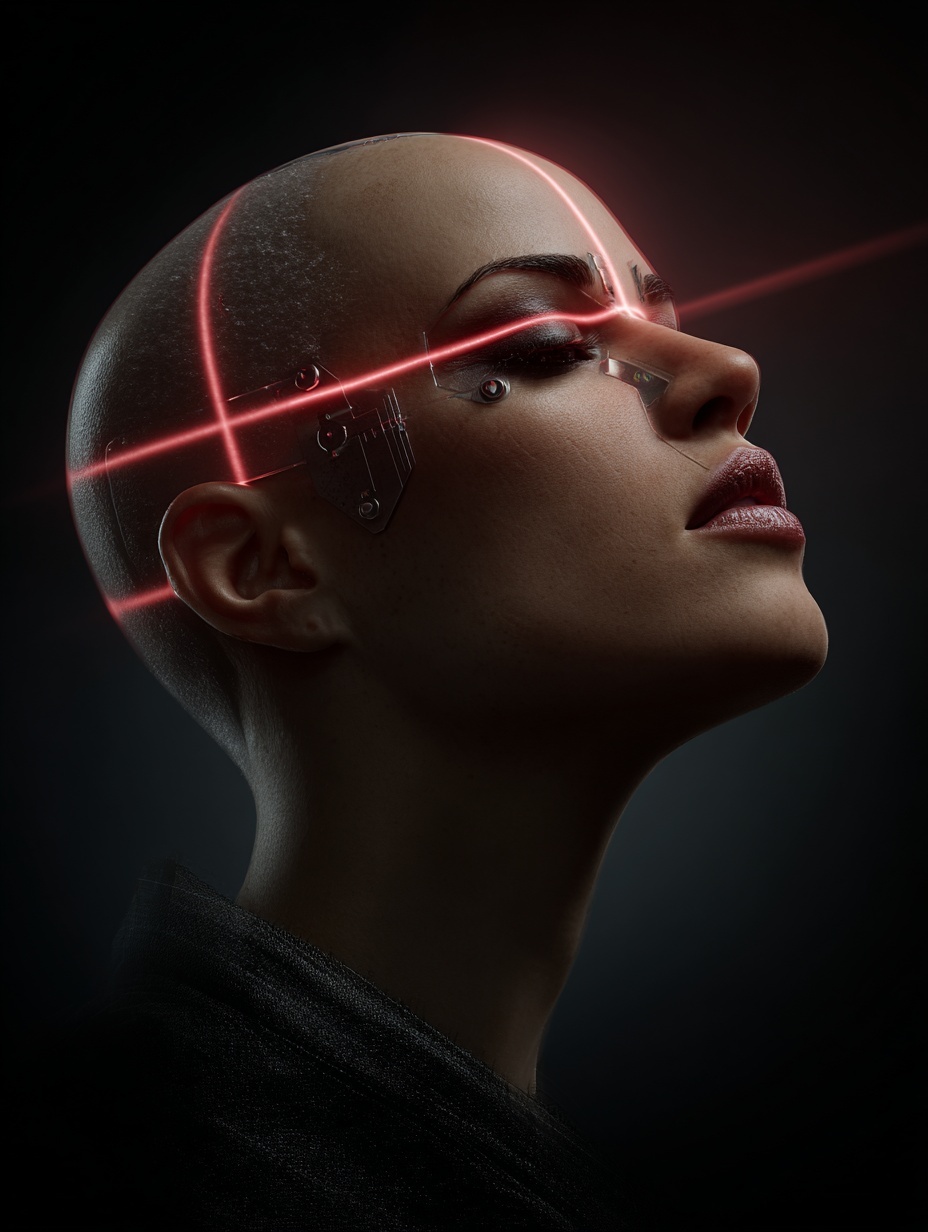 Промпт (промт) для нейросети - Midjourney | Биометрический профиль