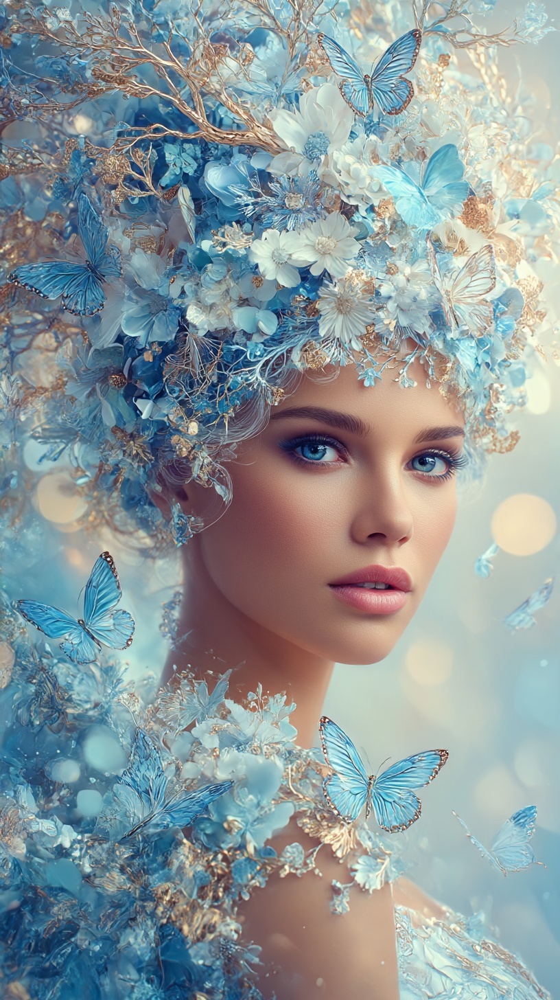 Промпт (промт) для нейросети - Midjourney | Небесное создание