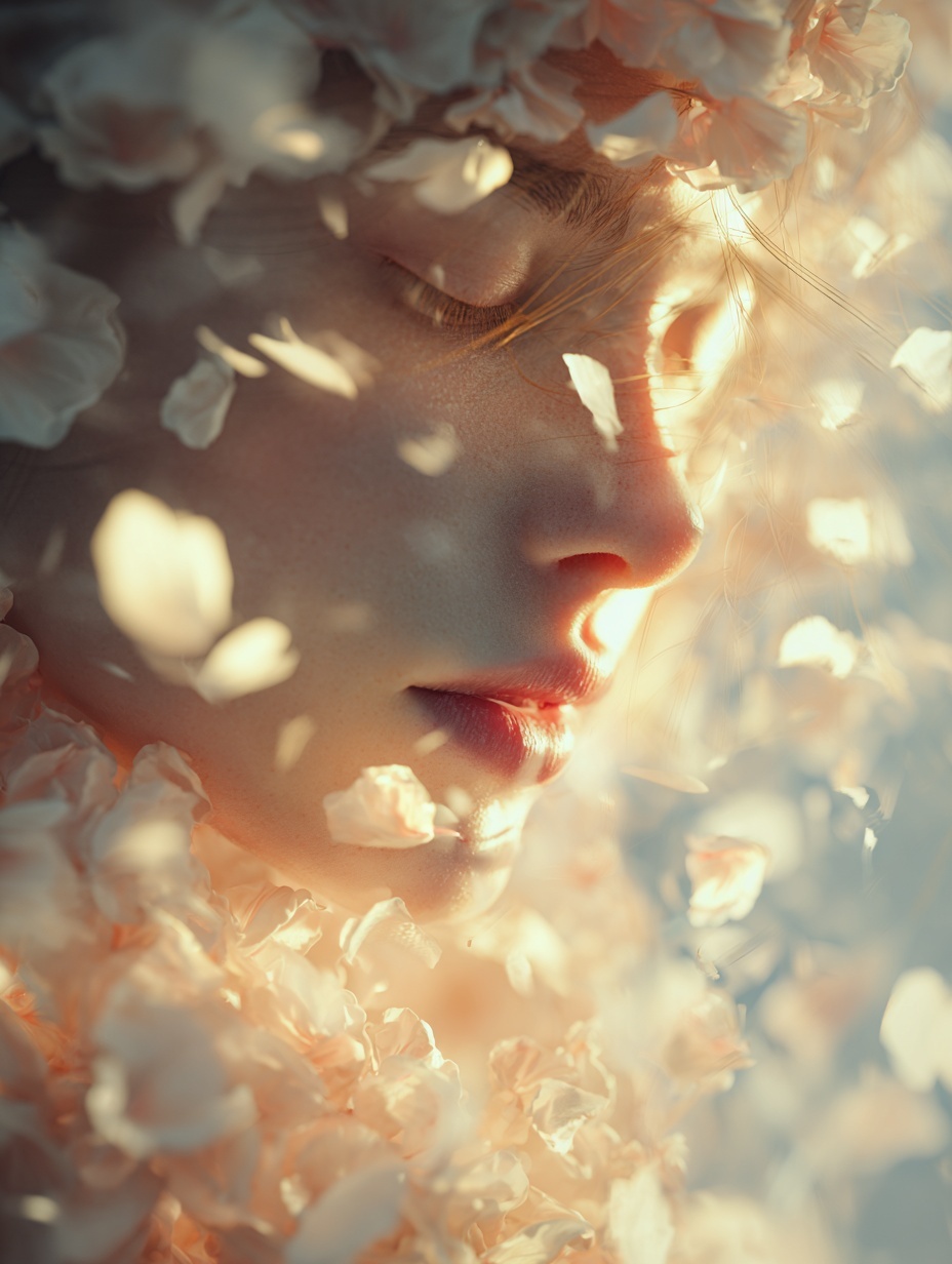 Промпт (промт) для нейросети - Midjourney | Ветер лепестков