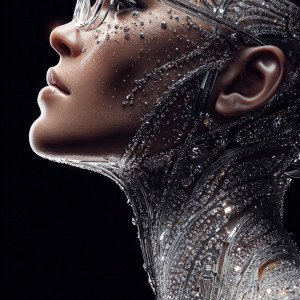 Люкс-андроид в черном фоне