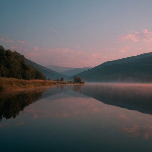 Тихий рассвет в Карпатах