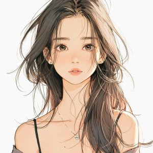 Милая аниме-девушка 