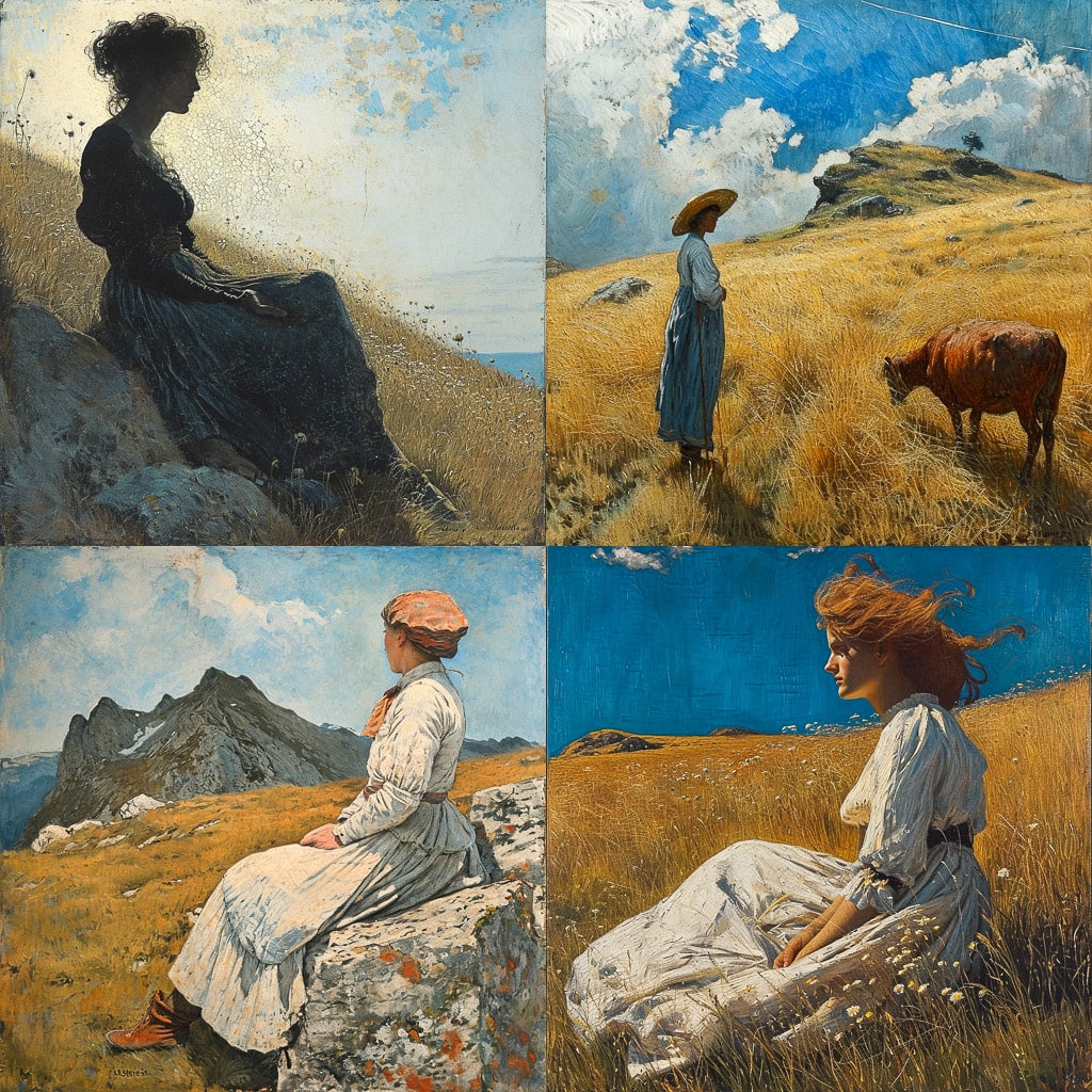 Стиль - Giovanni Segantini
