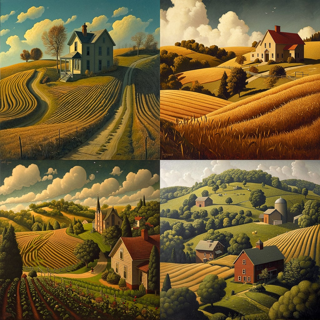 Стиль - Grant Wood