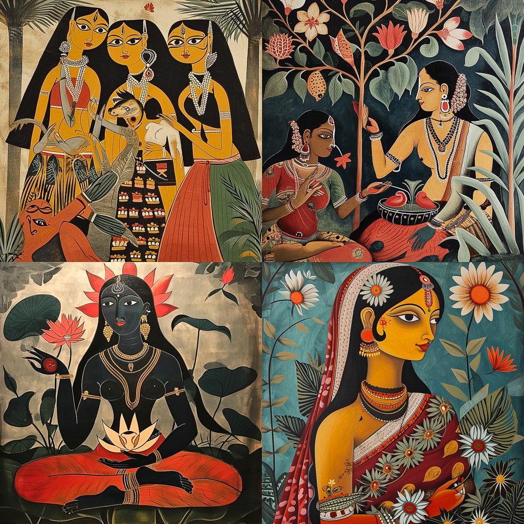 Стиль - Kalighat painting