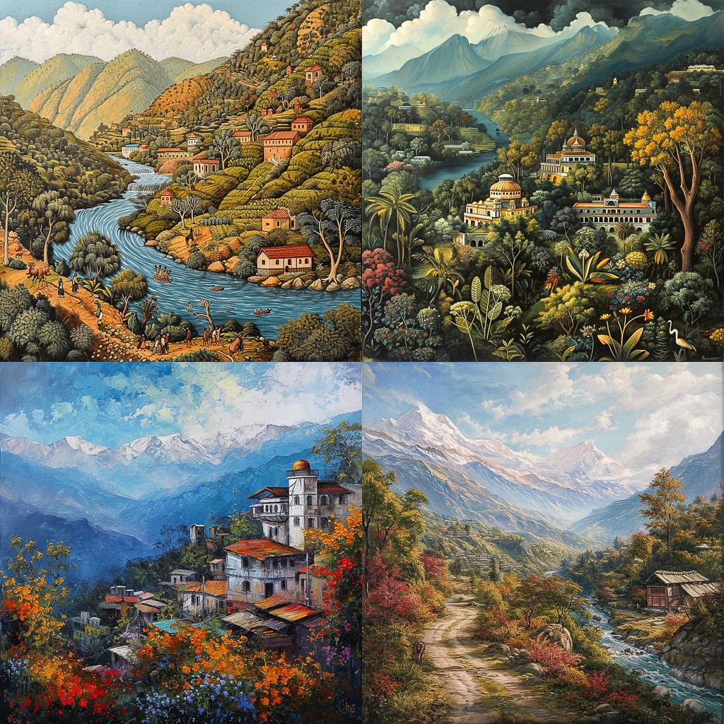 Стиль - Kangra painting