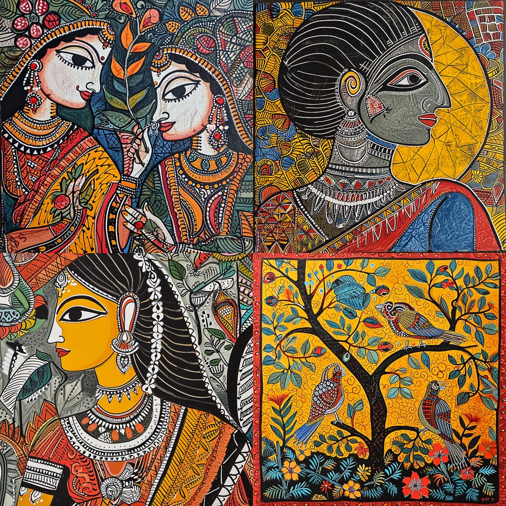 Стиль - Madhubani painting