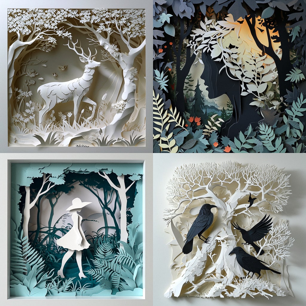 Стиль - Paper cutout